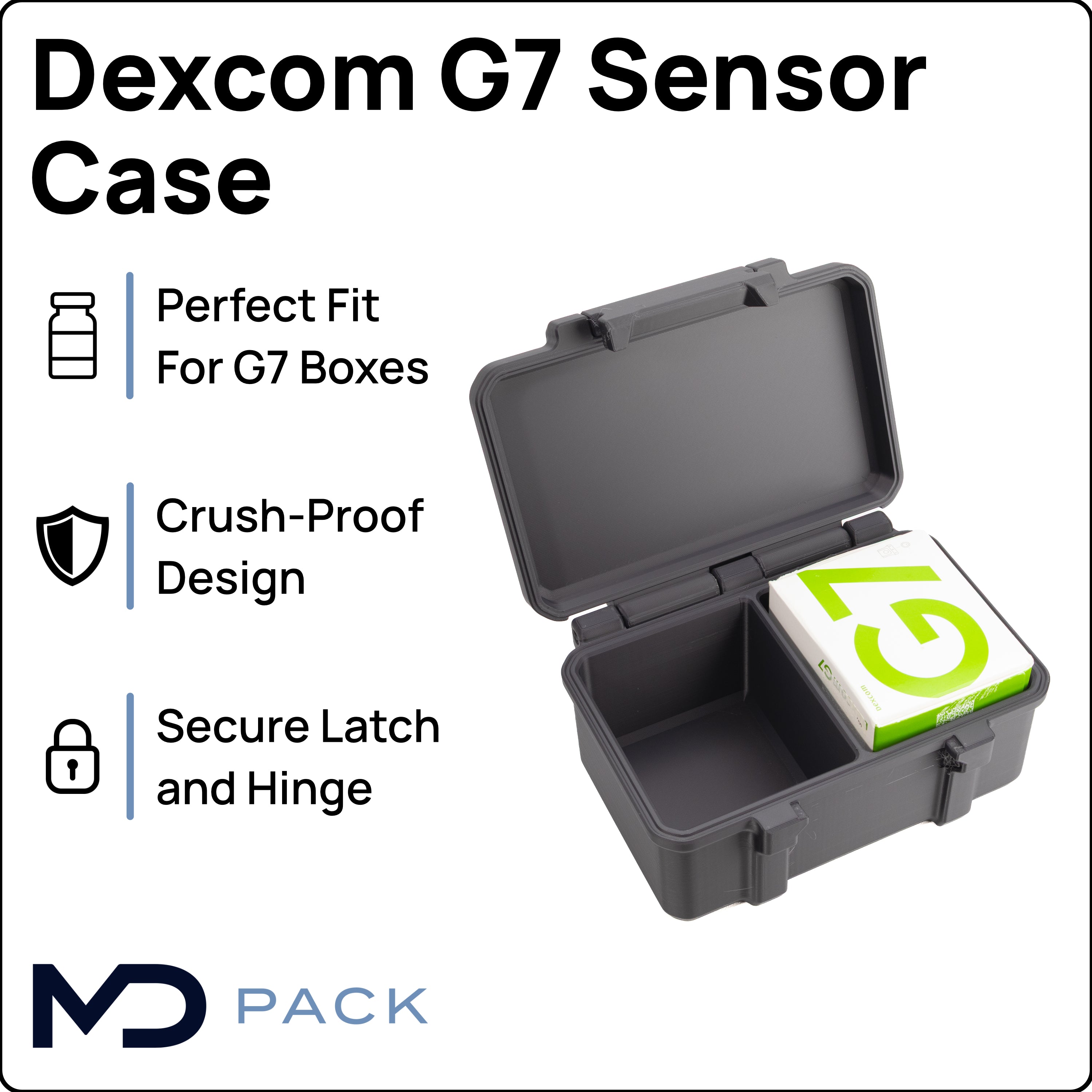 Dexcom G7 Travel Case | Two Sensors and Skin Prep Wipes