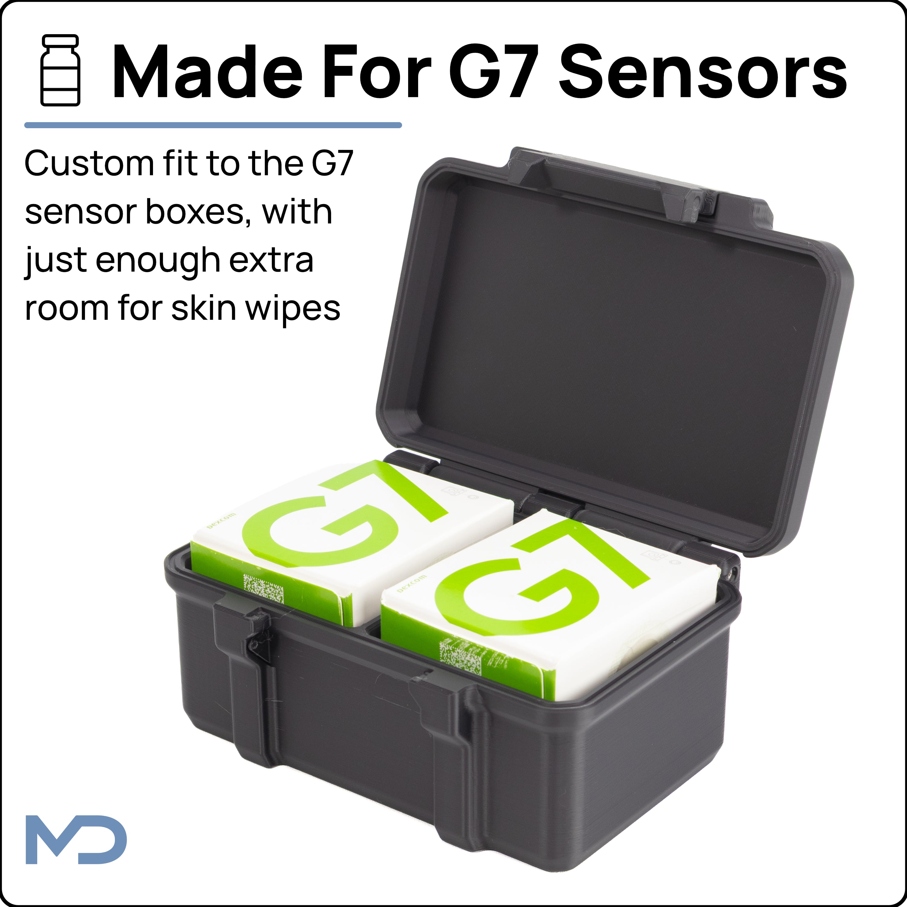 Dexcom G7 Travel Case | Two Sensors and Skin Prep Wipes
