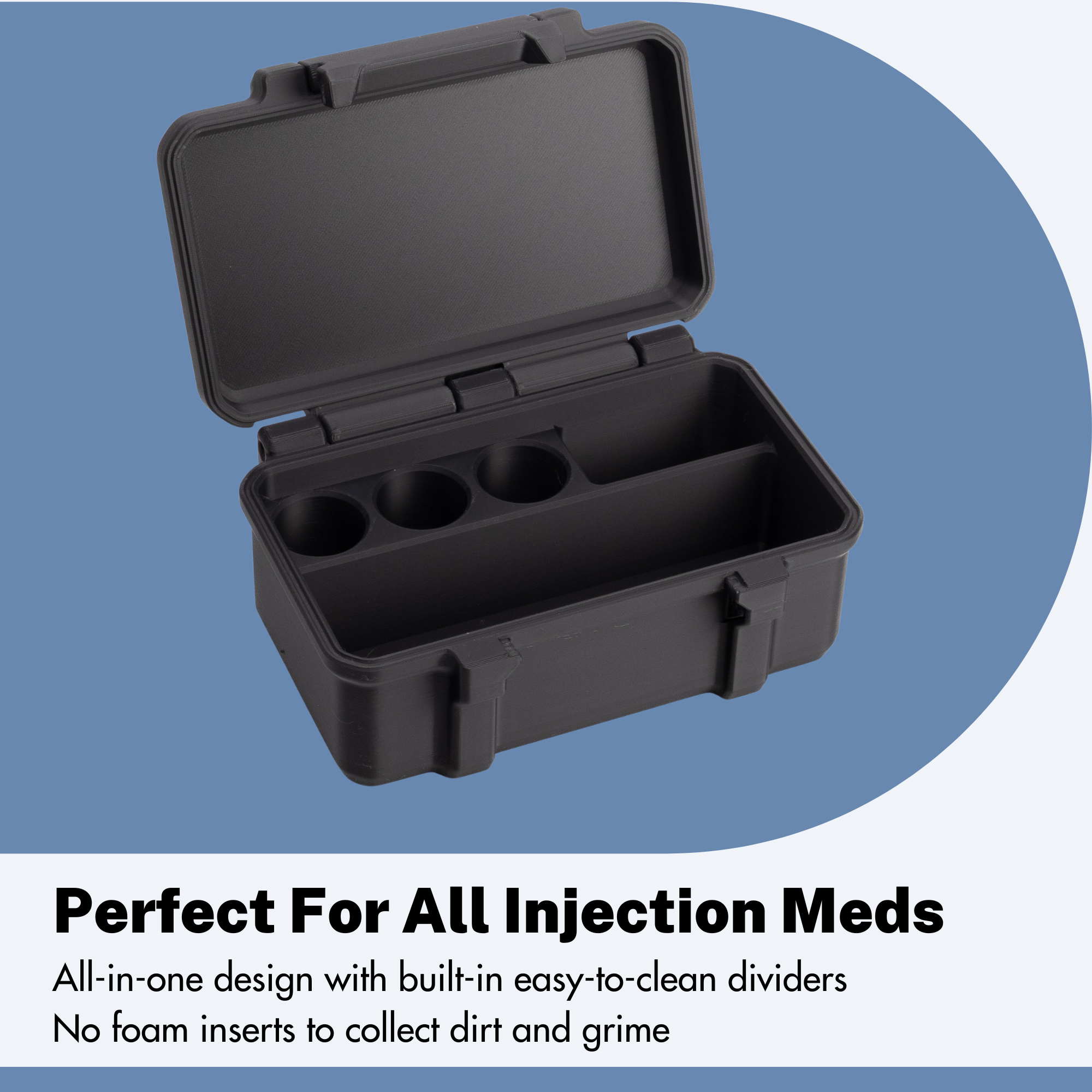 10ml Three Vial Case | Plus Room for Syringes and Alcohol Wipes