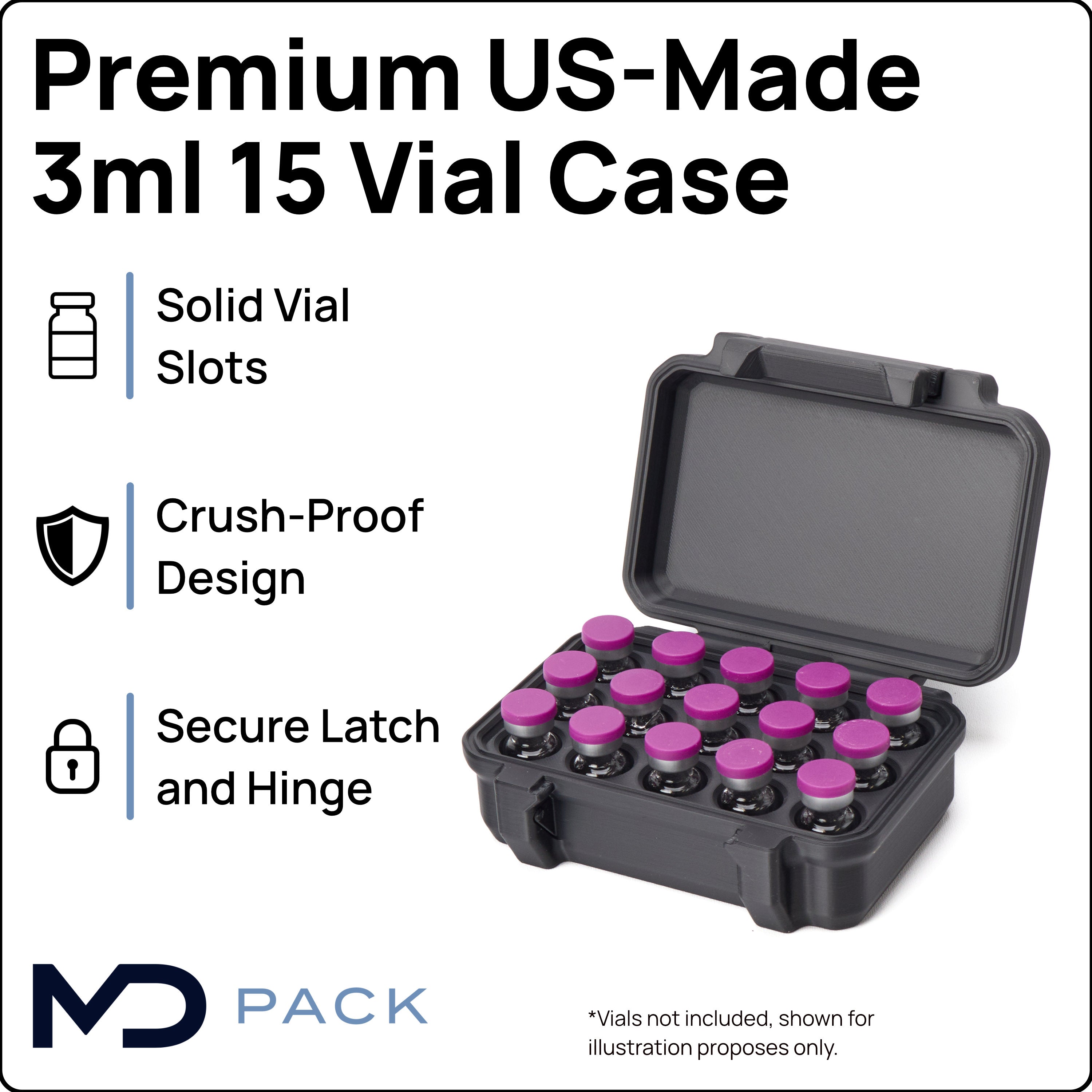 3ml Fifteen Vial Peptide Case