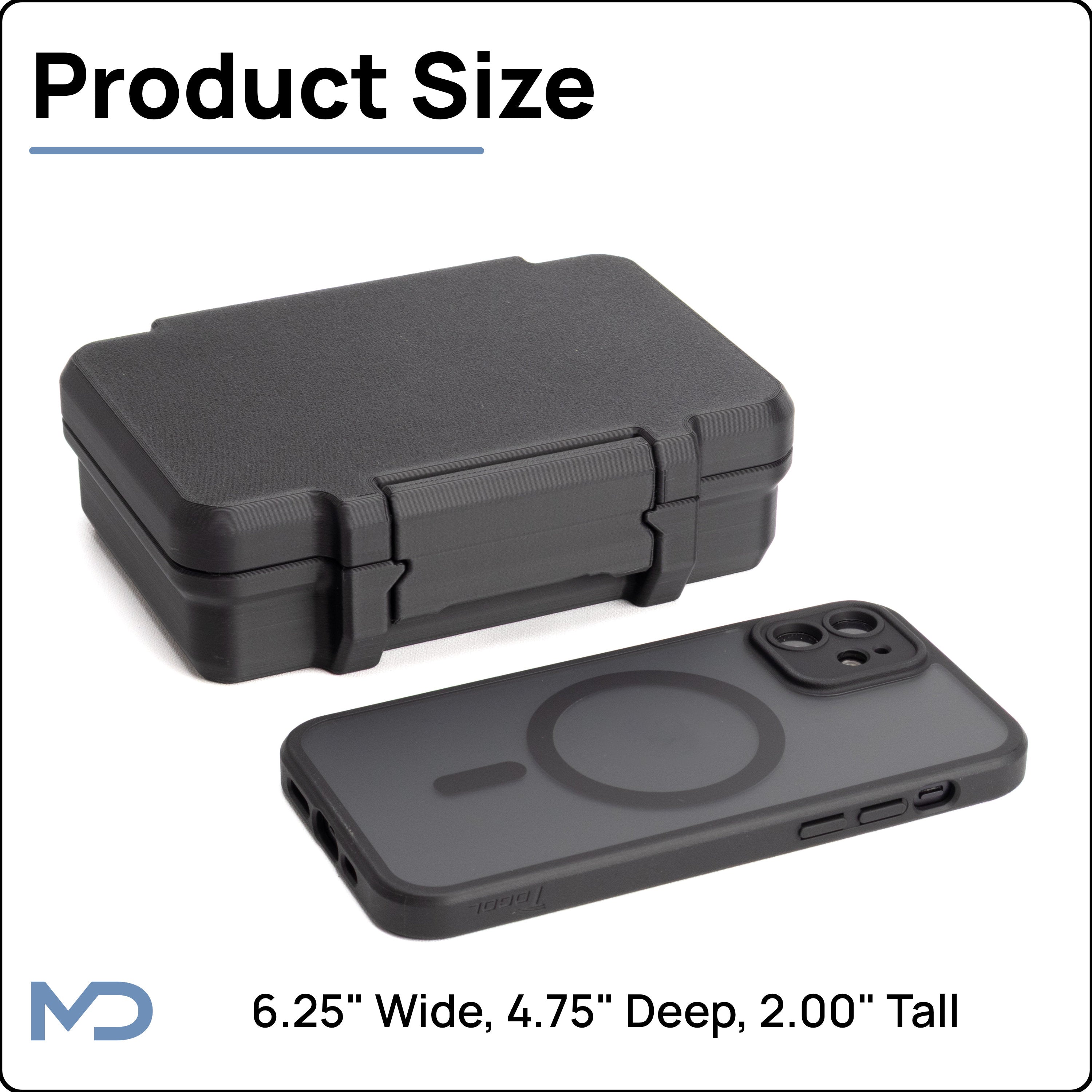 3ml Six Vial Peptide Travel Case | Plus 30ml Bacteriostatic Water and Syringe Compartments