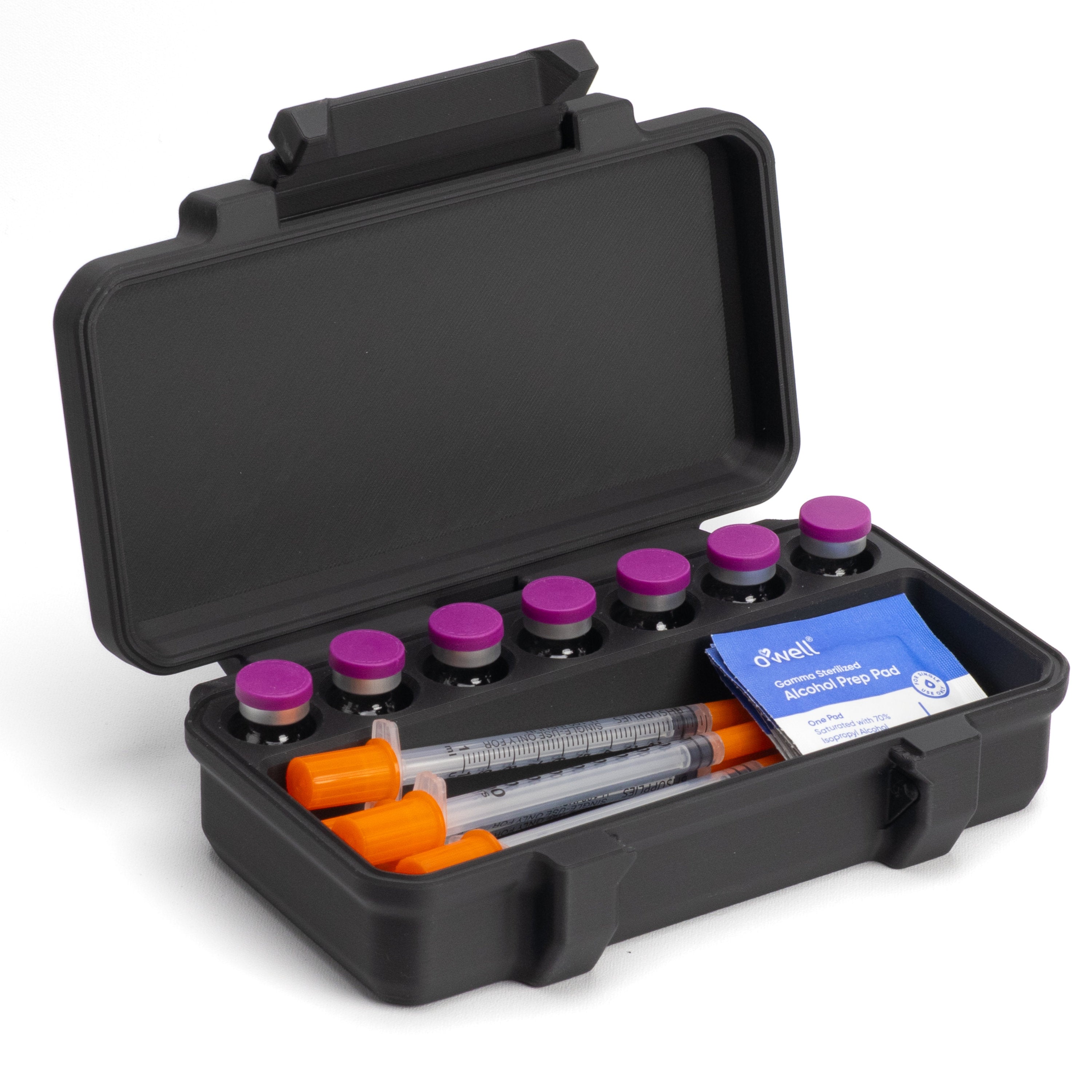 3ml Seven Vial Peptide Case | Plus Syringe Compartment