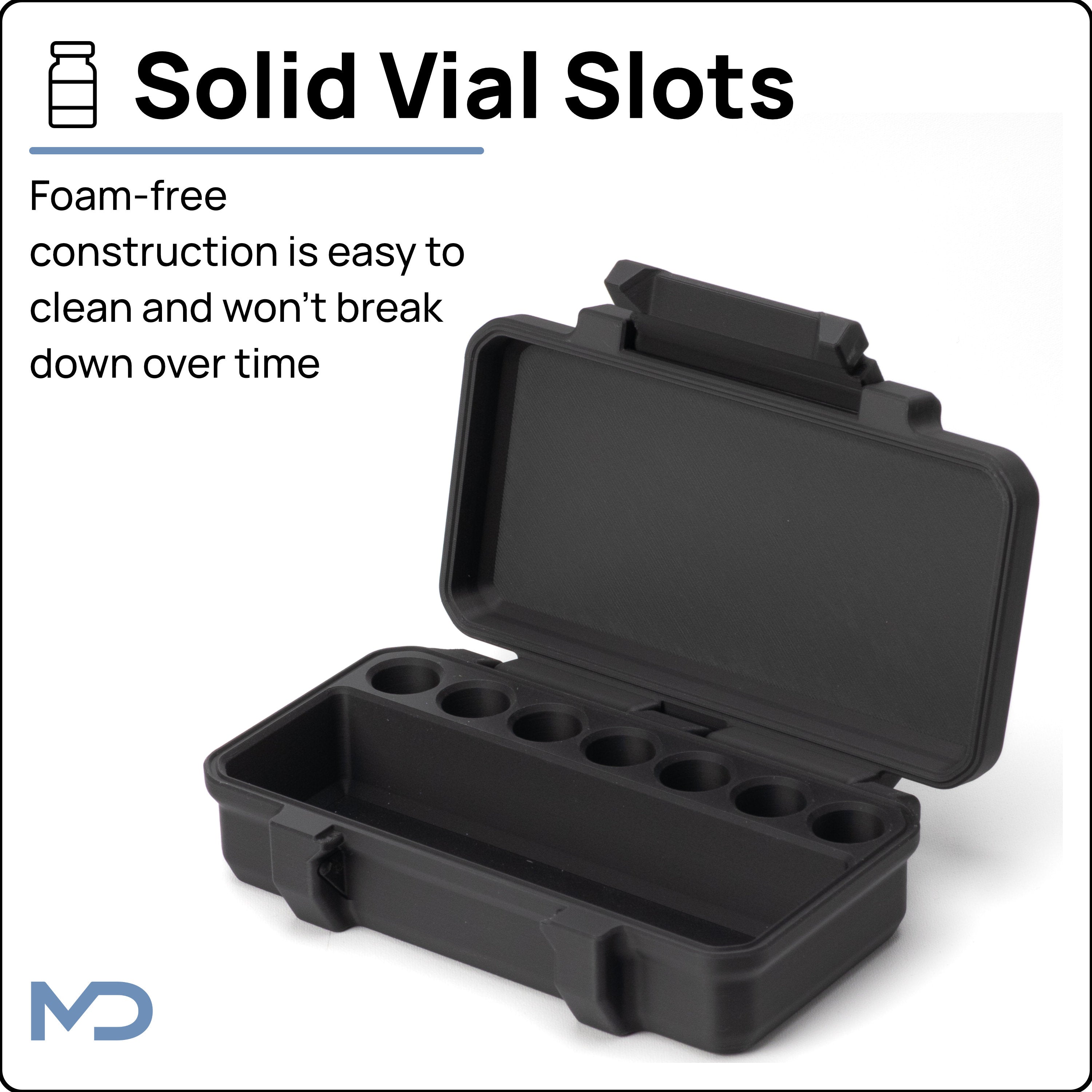 3ml Seven Vial Peptide Case | Plus Syringe Compartment