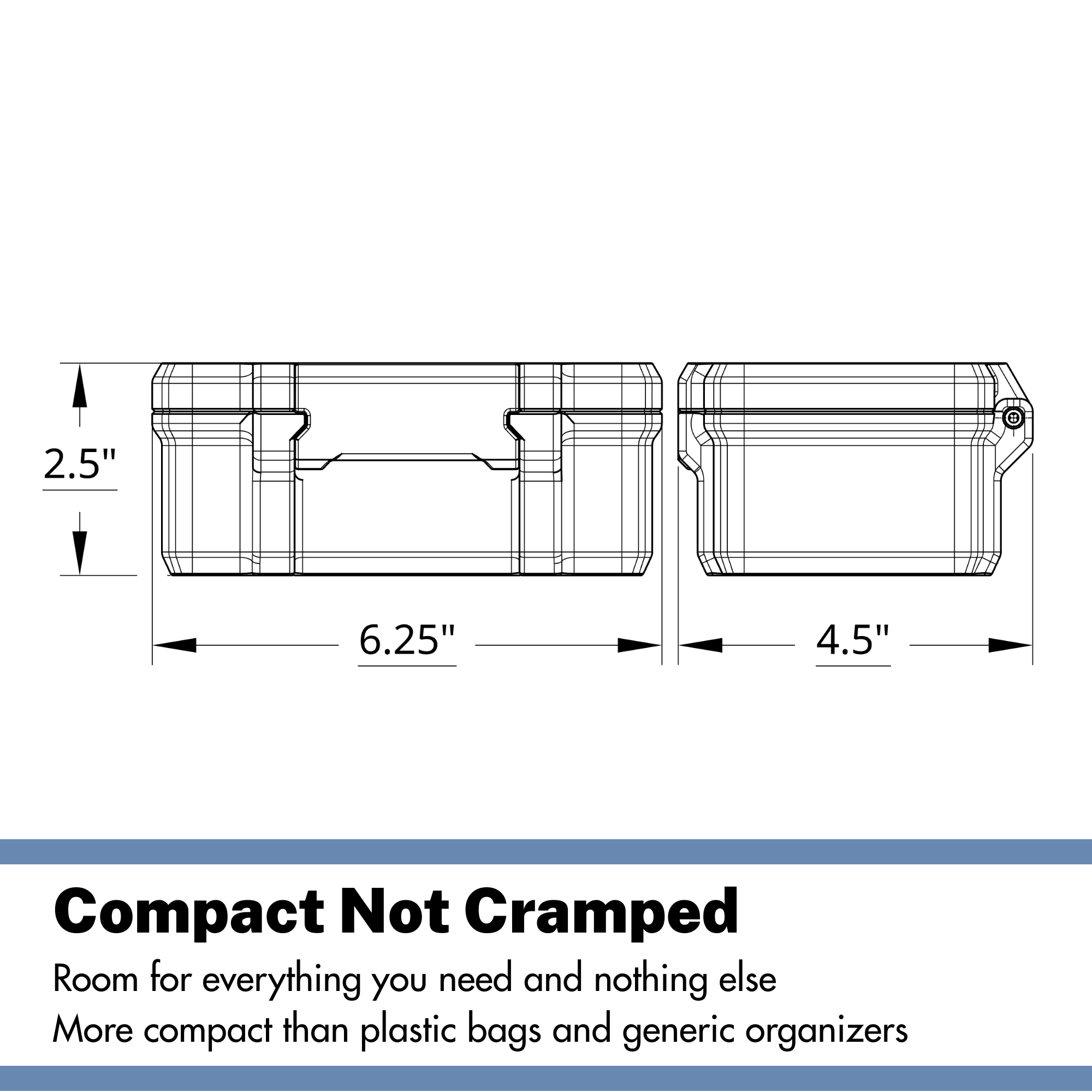 10ml Three Vial Case | Plus Room for Syringes and Alcohol Wipes