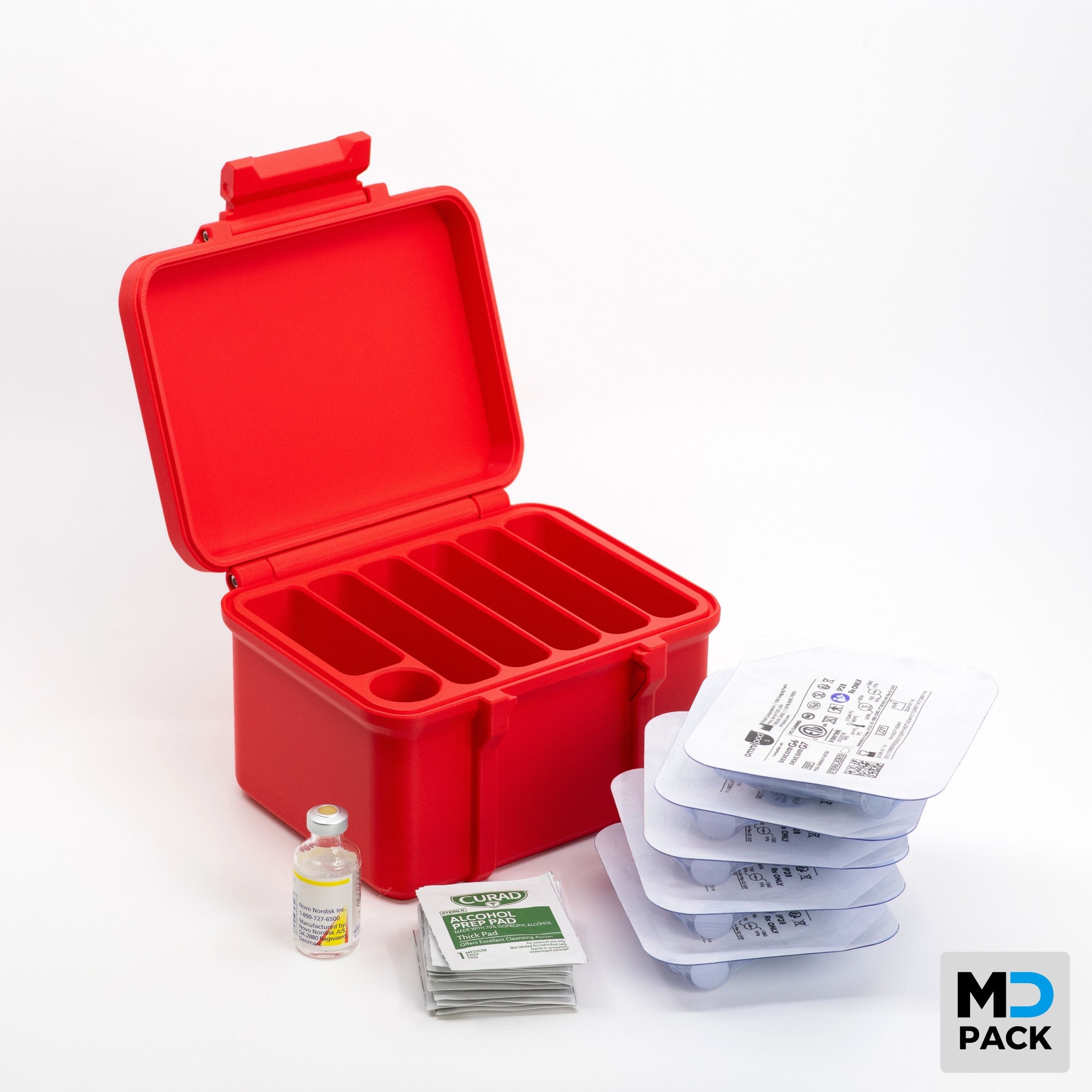 XL 5 Pod Omnipod and Insulin Vial Travel Case